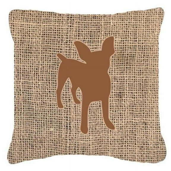 Dog Breed Burlap Fabric Decorative Pillow