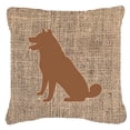 thumbnail image 1 of Dog Breed Burlap Fabric Decorative Pillow, 1 of 2