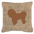 thumbnail image 1 of Dog Breed Burlap Fabric Decorative Pillow, 1 of 2