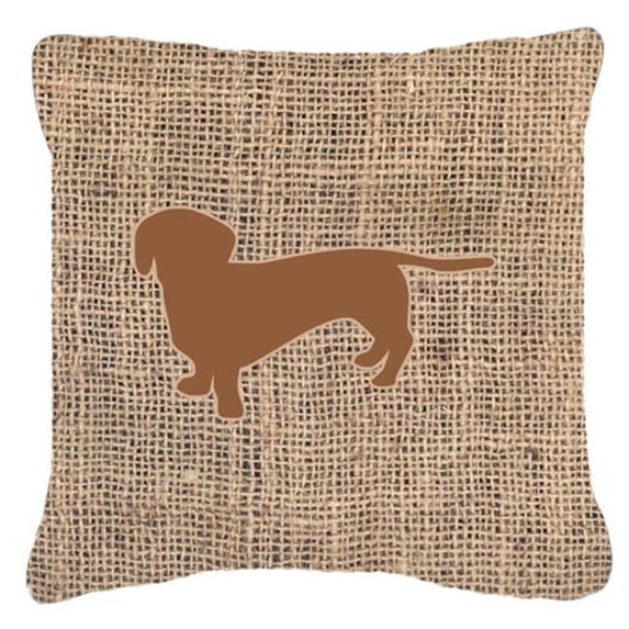 Dog Breed Burlap Fabric Decorative Pillow