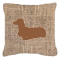 thumbnail image 1 of Dog Breed Burlap Fabric Decorative Pillow, 1 of 2