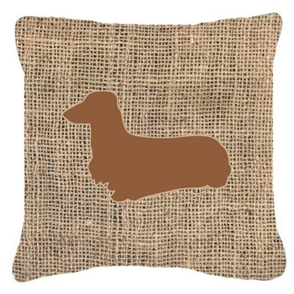 Dog Breed Burlap Fabric Decorative Pillow