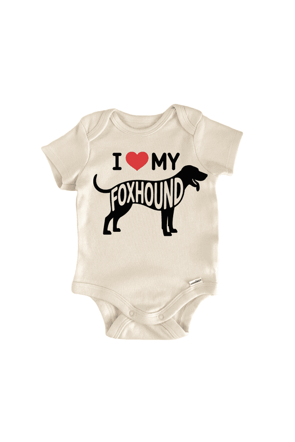 Dog Breed Foxhound - Baby Bodysuit