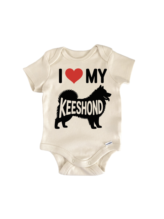 Dog Breed Keeshond - Baby Bodysuit