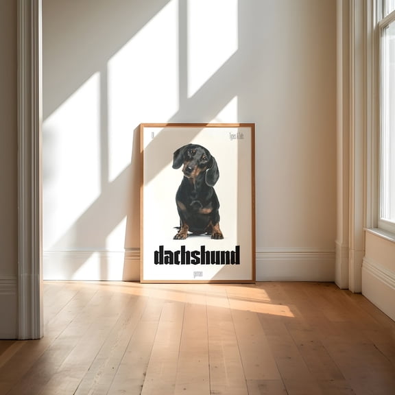Dog Breed Typography Retro poster Wall Art Decor 8x12 UNFRAMED