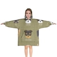 thumbnail image 1 of Dog Breeds Blanket Hoodies for Kids 6-13YR Oversize Wearable Blanket Hoodies for Boys Girls Teens, 1 of 7