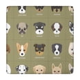 thumbnail image 1 of Dog Breeds Square Fitted Tablecloth with Elastic Edge,Square Table Cover,Washable Elastic Table Cover for Home Kitchen Party Decor 34"x34", 1 of 6