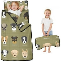 Dog Breeds Toddler Nap Mats for Kids Preschool,50"x20" Sleeping Mat Bag or Kids,Toddler Sleeping Bag,Toddler Nap Mat or Daycare
