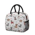 thumbnail image 1 of Dog Breeds and Dog Paw Print Insulated Leakproof Lunch Box for Work, Lunch Bag for Women Men, Loncheras Para Mujer for Beach Travel Picnic Camping, 1 of 6