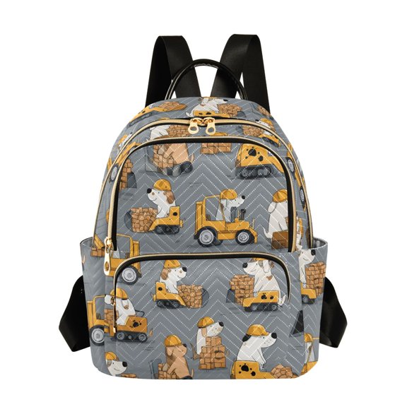 Dog Brick Pattern Fashion Backpack Quilted Lightweight Women Travel Daypack 14L