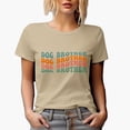 thumbnail image 1 of Dog Brother, Name or Title for Brothers of Dogs, Groovy Retro Wavy Text Merch Gift, Tan T-Shirt, Medium, 1 of 5