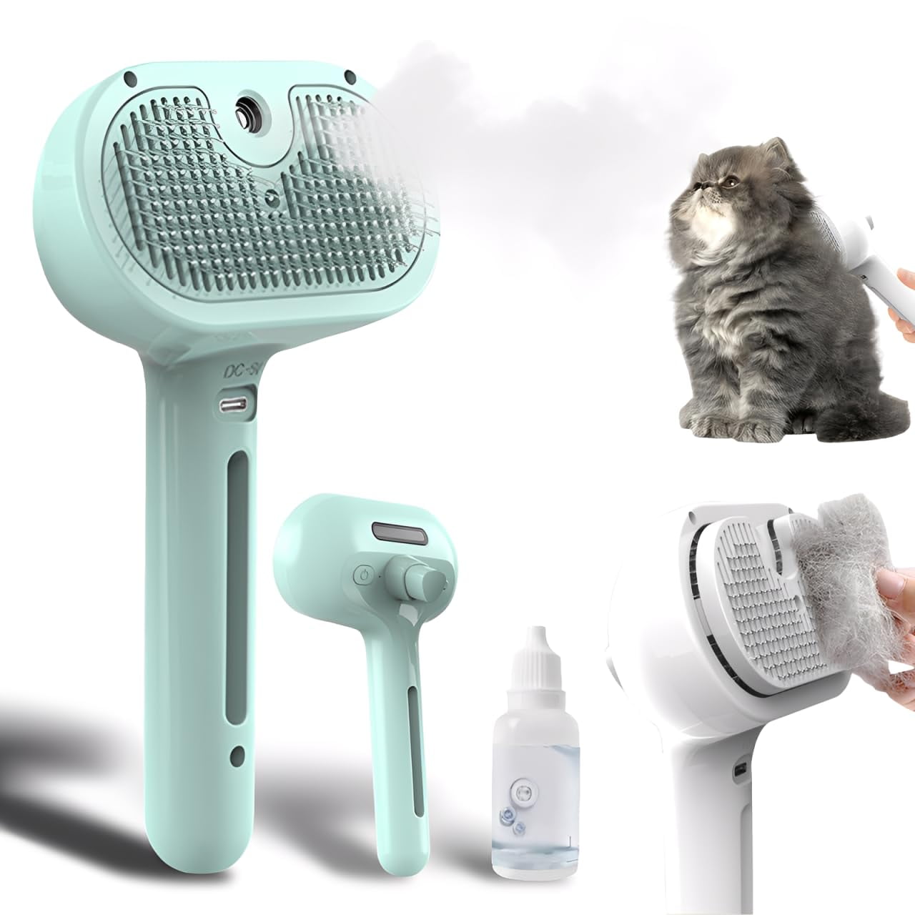 Cool Mist Steam Pet Brush on Amazon for $10