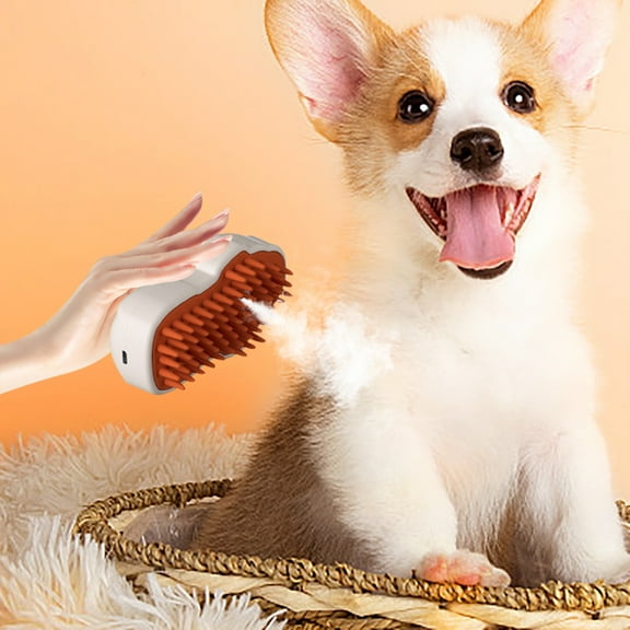 Dog Brushes Deshedding, Pet Spray Hair Removal Comb, Pet Steam Brush for Dog and Cat, Rechargeable Steamy Cat Brush, Steamer Brush for Massage, Grooming and Removing Loose Hair