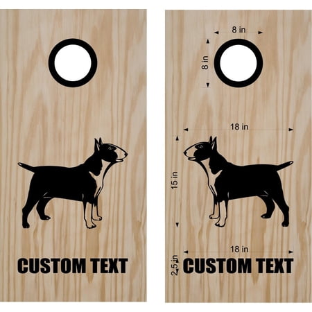 Dog Bull Terrier Cornhole Decal Set Boards Bean Bag Toss Sticker
