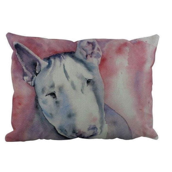 Dog | Bull Terrier Watercolor | Pillow Cover | Dogs | Home Decor | Custom Dog Pillow | Bull Terri  | Dog Lover Gift | Dog Mom Gift | Pillows