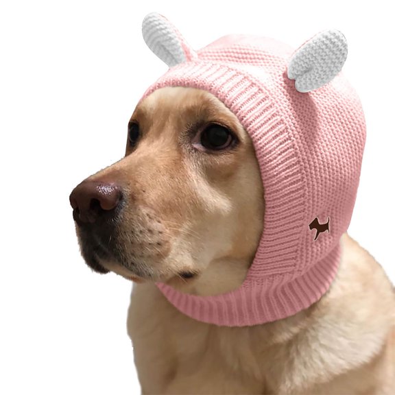 Dog Bunny Hat for Small Dogs, Pet Rabbit Ear Headband, Soft Knit Dog Hat with Ears, Cute Puppy Costume Accessory, Pet Bunny Ears for Photo,Pink