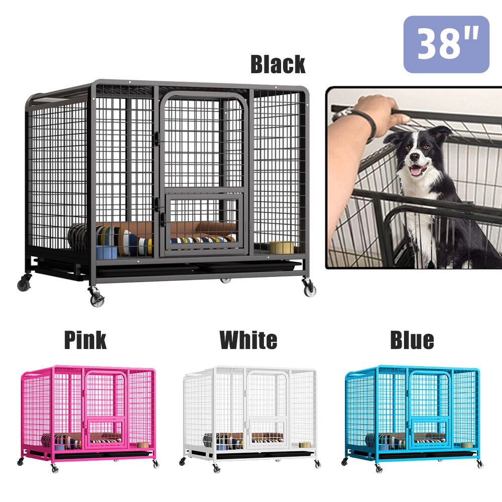 Dog Cage Crate Large Kennel Pet Cage Cat Puppy Metal Cage 36" Playpen 4