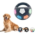 thumbnail image 1 of Dog Calming Ball with Handle – Squeaky Floating Dog Toy for Interactive Toss and Fetch Play, Treat Dispensing Rubber Football-Shaped Chew Toy for Medium to Large Breeds, 1 of 7
