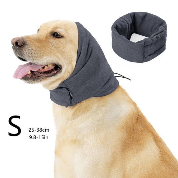 Dog Calming Hoodie with Anxiety Relief Bands, Noise Reducing Winter Warmth Hood for Dogs – Adjustable Polyester Calming Cap for Thunderstorms Fireworks Stress