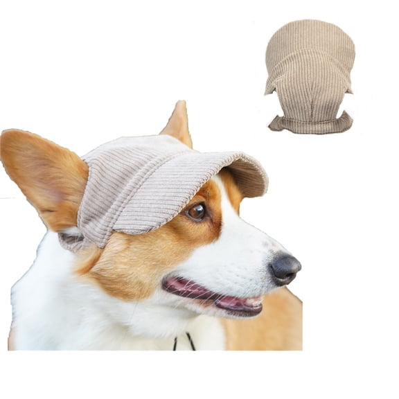 Dog Cap, Dog Sunshade Outdoor Travel Hat, Dog Baseball Hat for Small Medium Large Dogs Khaki M
