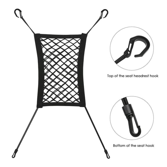 Dog Car Backseat Net Barrier, Auto Pet Partition Mesh, Stretchy Seat Nets Organizer, Automobile Backseat Pet Fence for Cars SUVs Truck