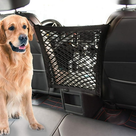 Dog Car Barrier, Dog Net for Car Between Seats, Pet Net Barrier Front Seat, Car Mesh Barrier Back Seat, Universal Stretchy Car