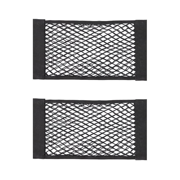Dog Car Barrier Net for SUV Back Seat Pet Safety Mesh Divider with Storage Pockets Seat Back Organizer Pouch Travel Accessory Easy Install for Cargo Area Road Trip Use