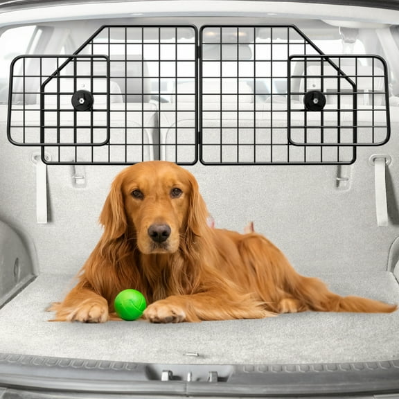 Dog Car Barrier for SUVs - Adjustable Dog Car Barrier 36" to 62" Width for Trucks, SUV, Vans,Heavy-Duty Wire Mesh Barriers Safety Travel Accessories,Pet Travel Barriers