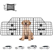 Dog Car Barriers,Dog Barrier for SUV,Vehicles,Dividers,Pet Barriers Heavy Duty Wire Adjustable Dog Barrier with Front Seat Mesh Pet Barrier Net Organizer
