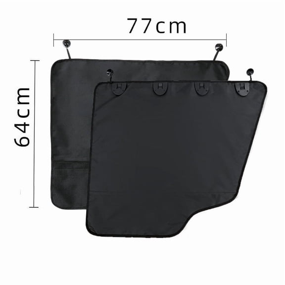 Dog Car Door Protector - 2 Pack Durable & Universal Fit Anti-Scratch Waterproof Vehicle Door Covers, Guards Your Car from Dog Scratching, Essential Accessories for SUV InteriorsBlack