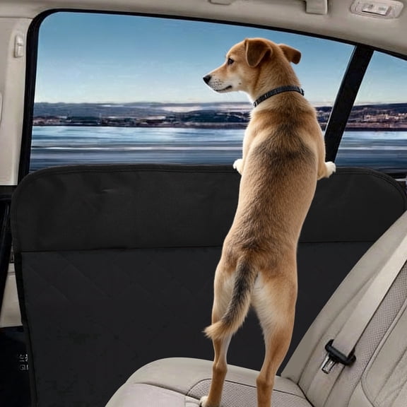 Dog Car Door Protector for Full-Size SUVs & Trucks - 20% Larger Waterproof Cover, Anti-Scratch PU Panel, Metal Insert Stay-in-Place Design