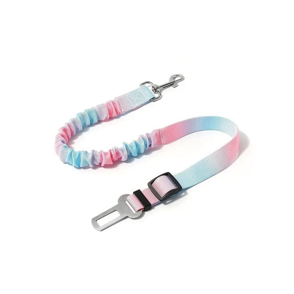 Dog Car Seat Belt Adjustable Elastic Nylon Safety Harness with Shock Absorbing Bungee for Travel