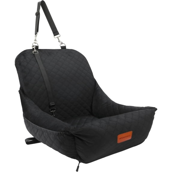 Lealchum Dog Car Seat,Car Dog Seat for Small Dogs,Dog Booster Car Seat with Seatbelt (Black)