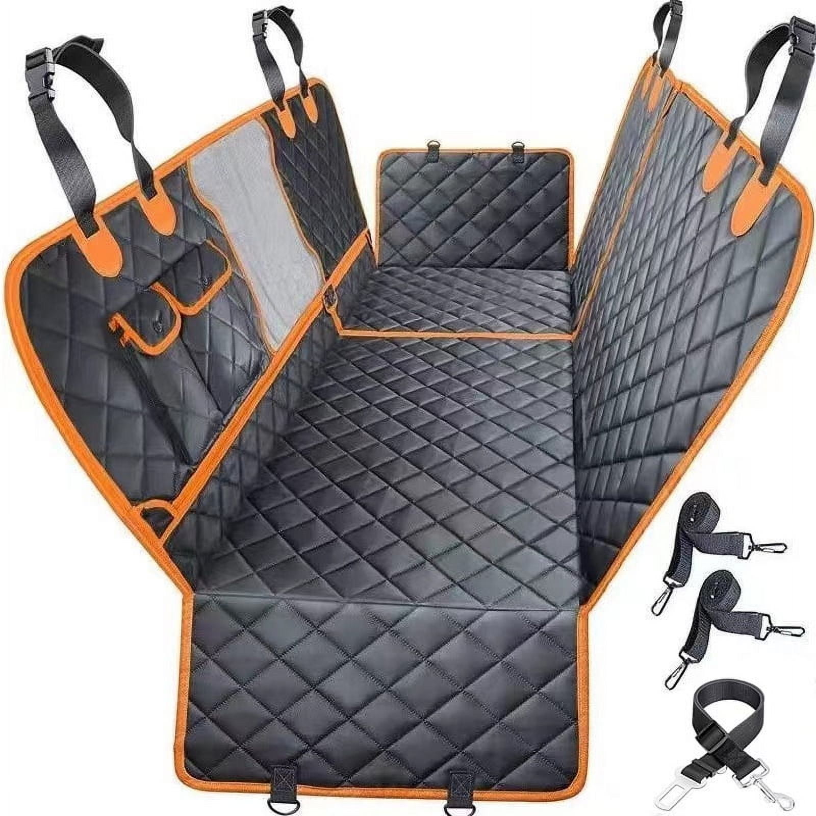 Funda Protectora Para Asiento Trasero De Coche | Impermeable Y Antideslizante | Ideal Para Mascotas (Perros) | Ventana De Malla | Compatible Con SUV Y Coches