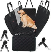 Dog Car Seat Cover for Back Seat, Waterproof Car Seat Protector for Dogs with Side Flaps, Scratchproof Dog Backseat Cover, Durable Nonslip Dog Hammock for Sedans, Trucks, SUVs, Standard