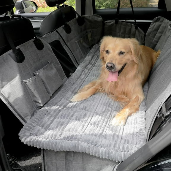 Dog Car Seat Cover for Back Seat, Car Seat Protector, Nonslip Soft Durable for Cars Trucks and SUV (Gray, 24.8" x 54")