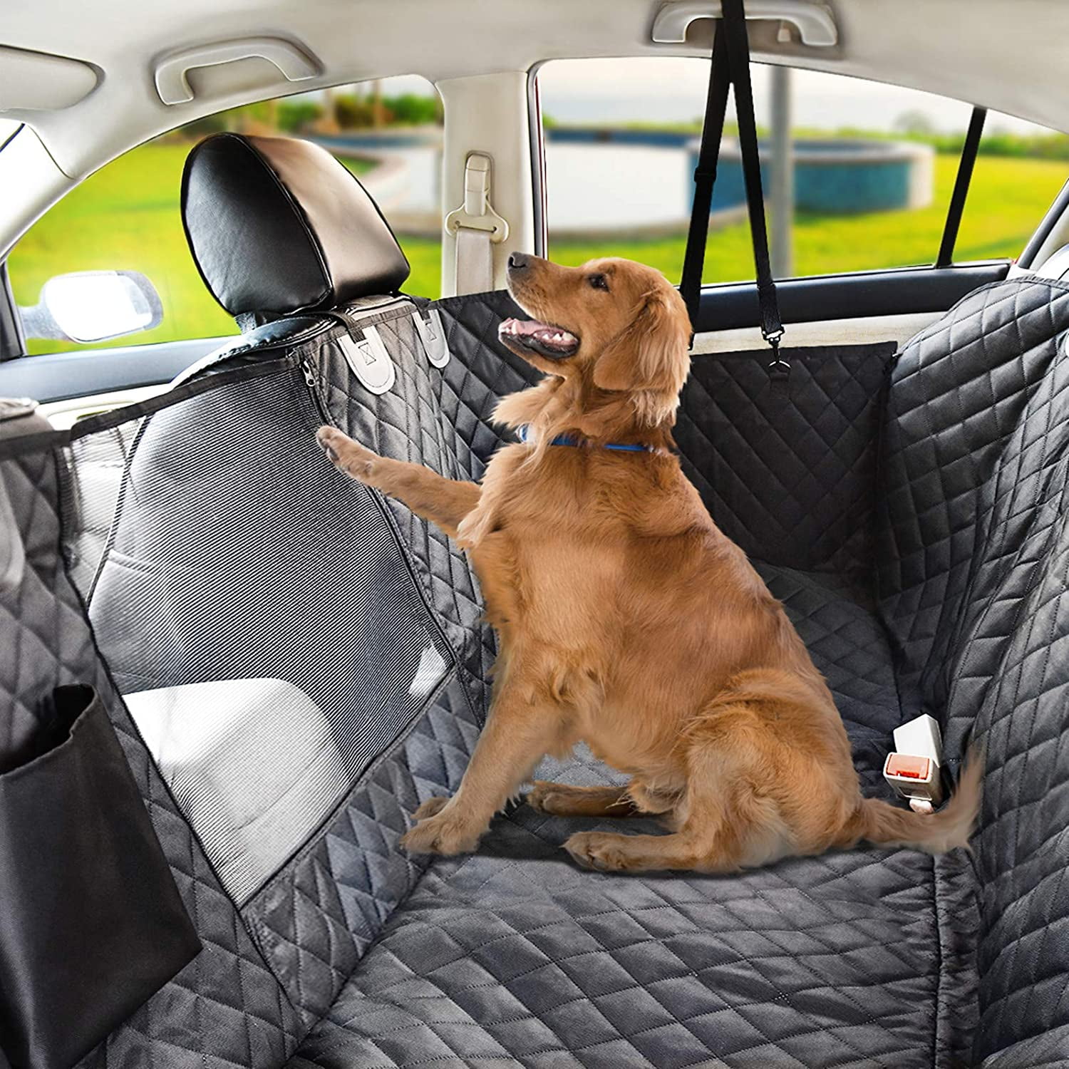 Dog Car Seat Cover for Back Seat, Durable Anti-Scratch Nonslip