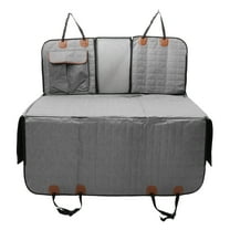 Dog Car Seat Cover for Back Seat Waterproof Extender Dog Seat Cover for Travel Hammock Grey Black