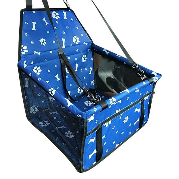 Dog Car Seat Foldable Dog Car Booster Seat Waterproof Breathable Oxford Travel Bag for Small to Medium Dogs, Puppies, and Pets-Pattern