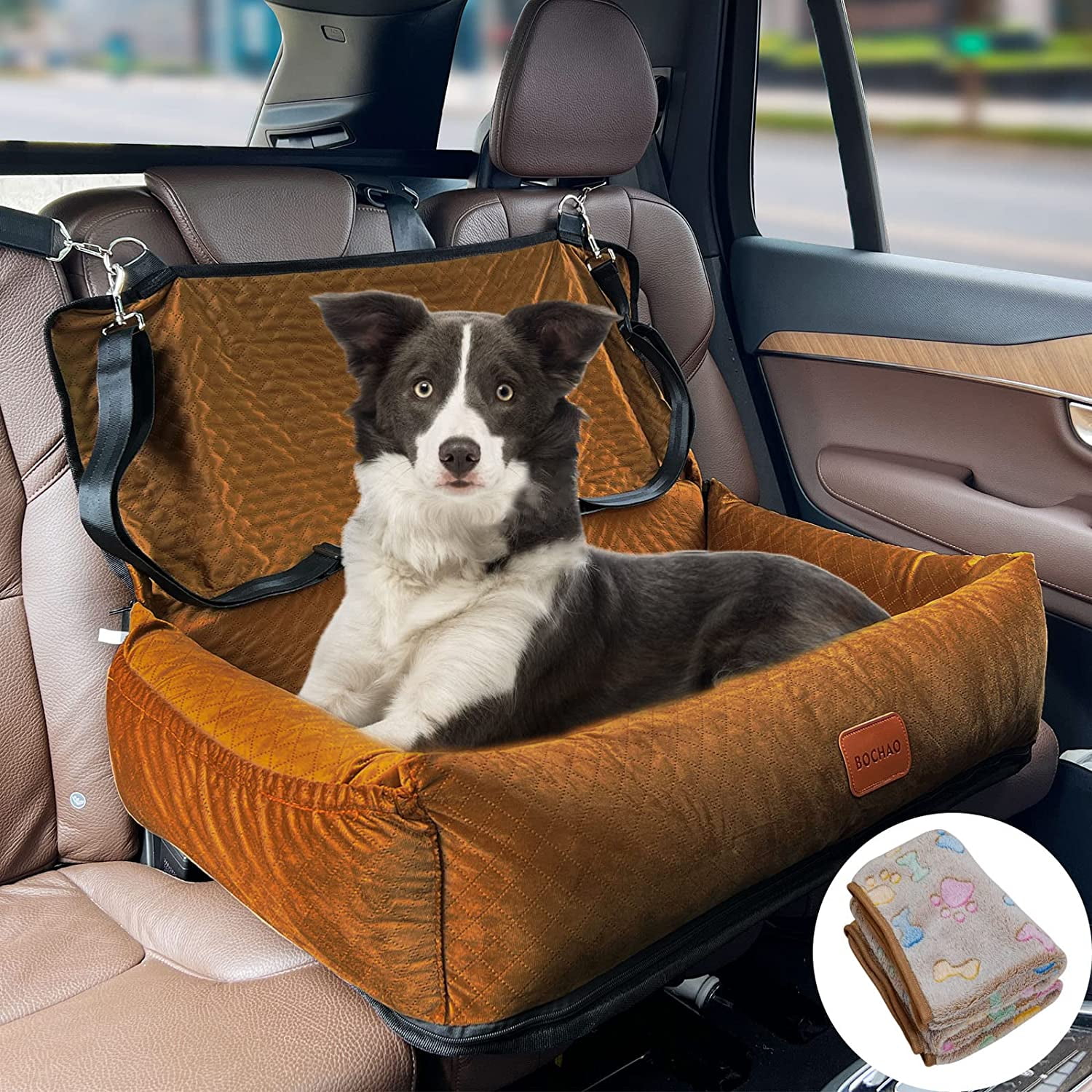 Dog Car Seat for Large/Medium Sized Dogs,Dog Car Travel Bed Dog Seat