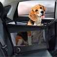 thumbnail image 1 of Dog Car Seat for Medium Dog, Small Pets Car Booster with Waterproof Pad Folding Pet Basket for Puppy Cat Travel Supplies Half Seat Safety with Harness Attachment- Black, 1 of 6