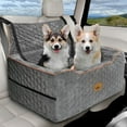 thumbnail image 1 of Dog Car Seat for Medium/Large Dog Booster Seat Under 60 lbs or 2 Small Dogs, Multi-Functional Pet Car Seat with Thick Cushion, 2 Safety Leashes (Gray), 1 of 6