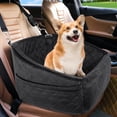 thumbnail image 1 of Dog Car Seat for Small Medium Dogs,Detachable Washable Dog Booster Seat Under 30lbs, Pet Car Seat Travel Bed with Storage Pockets and Dog Safety Belt (Black), 1 of 6