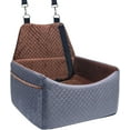 thumbnail image 1 of Dog Car Seat for Small Medium Dogs, Soft Fabric Dog Booster Seat with Storage Pockets, Safety Belt, Comfy Pet Car Seat Travel Bed, Removable and Washable, 1 of 7