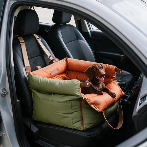 Dog Car Seat for Small & Medium Dogs up to 35 lbs, Waterproof Pet Booster Seat