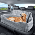 thumbnail image 1 of Dog Car Seats for Large Medium Small Dogs, Portable Dog Booster Car Seat with Safe Buckles and Storage Pockets, Pets Up to 120lbs, Machine Washable, 1 of 7