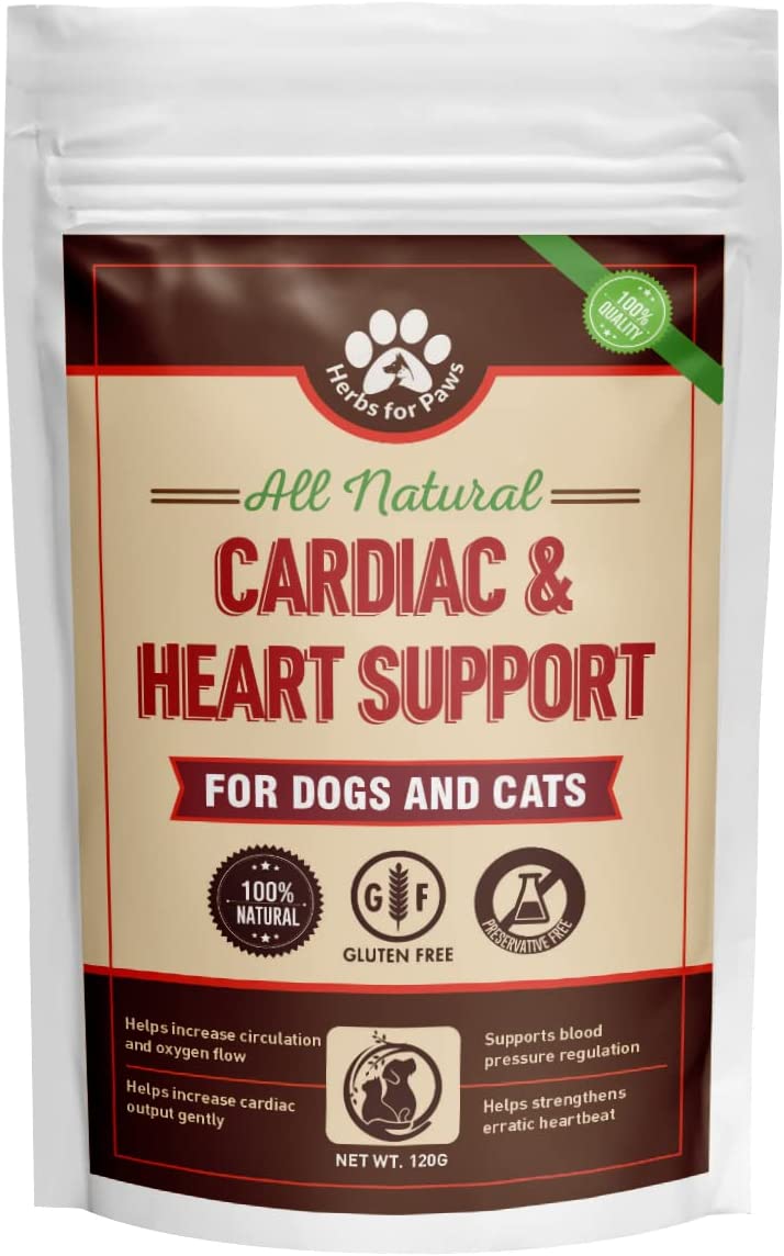 Dog Cardio Strength (120 Grams) Heart Murmur Hawthorn Supplement, Hawthorne for Dogs Vitamins