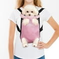 thumbnail image 1 of Dog Carrier Backpack Pet Legs Out Front Cat Travel Bag, Adjustable Puppy Backpacks Carriers Hands-Free for Small Medium Dogs Cats Hiking Traveling Camping Daily Walking (Large, Pink), 1 of 13
