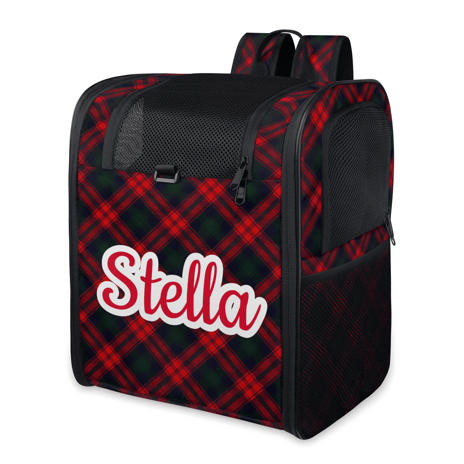 Dog Carrier Backpack for Small Dogs Cats Puppies,Customized Pet Carrier Backpack with Name,Pet Backpack Bag with Ventilation Mesh and Safety Leash Removable Mat for Hiking, Travel, Outdoor