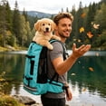 thumbnail image 1 of Dog Carrier Backpack for Small and Middle Dogs, Front Facing Adjustable Carrier with Wide Shoulder Pads for Hiking and Travel,Blue,Large, 1 of 6